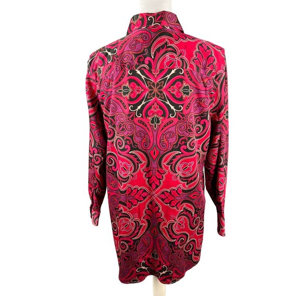 Chico's Long Sleeve Cotton Button Down Shirt Size L - Picture 4 of 8